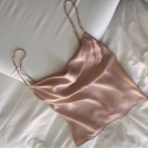 Fleur Du Mal Pink Silk Cami